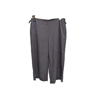 J.Jill Crop Elastic Waist Side Zip Modal Wide Leg Flood Pants Medium‎ Petite